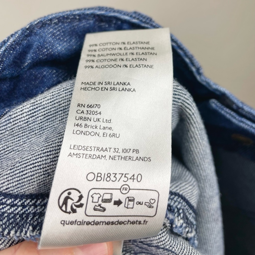Anthropologie Pilcro Women's 29 Dark Wash Rigid Denim Raw Hem Jeans High Rise - Picture 11 of 11